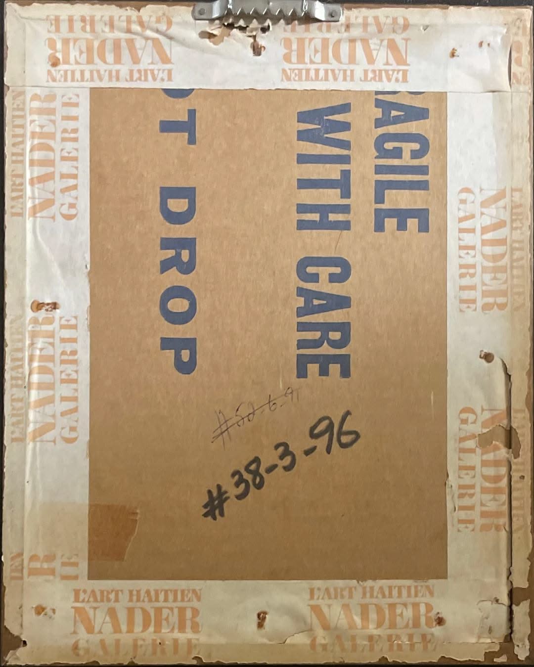 Xavier Amiama (1910-Haïti 1969) 10"X8.5" SANS TITRE Encre de crayon de couleur sur papier dessin #38-3-96MFN