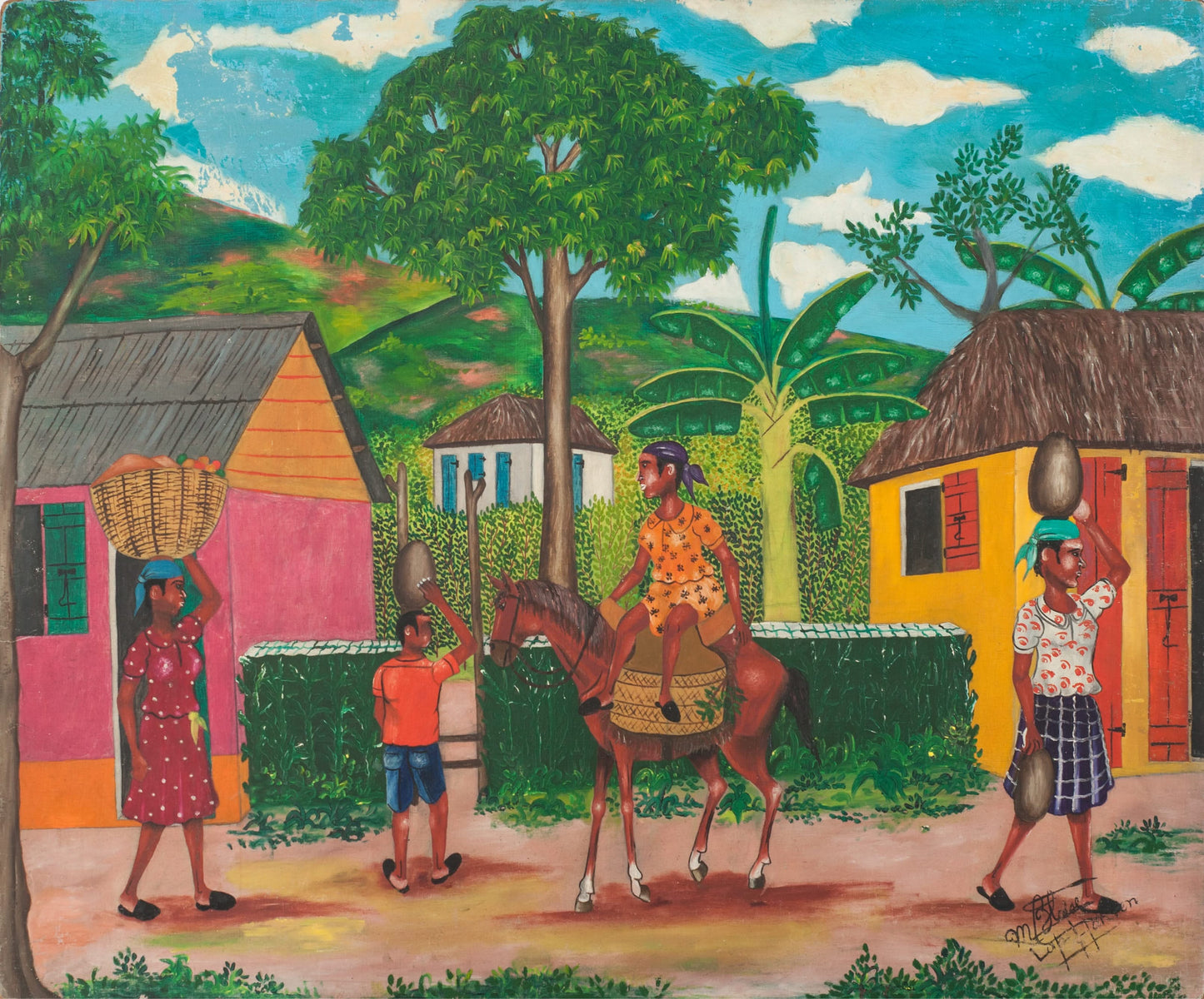 Serge Moleon Blaise 20"x24" 1972 Oil on Board Painting #13-3-96GSN-Collection Family Marie & Georges S. Nader