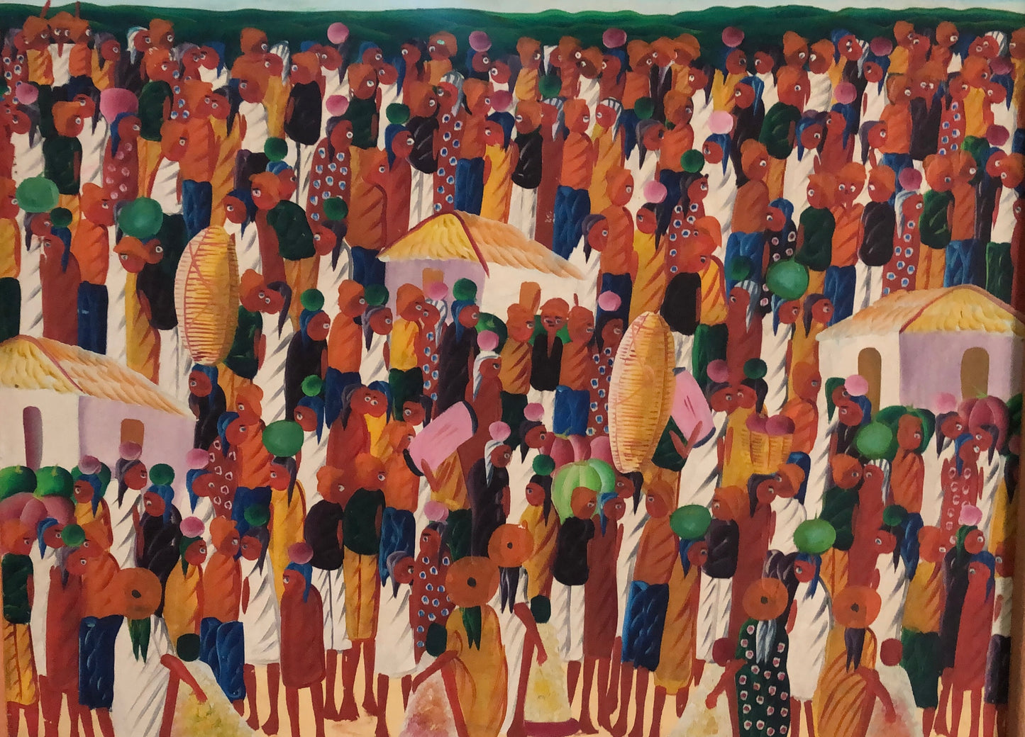 CASIMIR Laurent (1928-1990) 24"x20" Escena de mercado c1980 Óleo sobre lienzo #1-2-95MFN