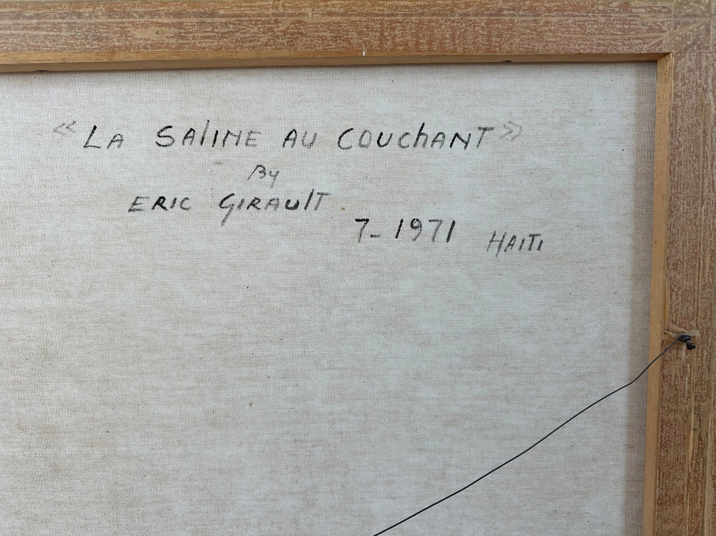 Eric Girault 44.5"x 24" La Saline au Couchant 1971 Oil on Canvas Unframed Painting #1EE