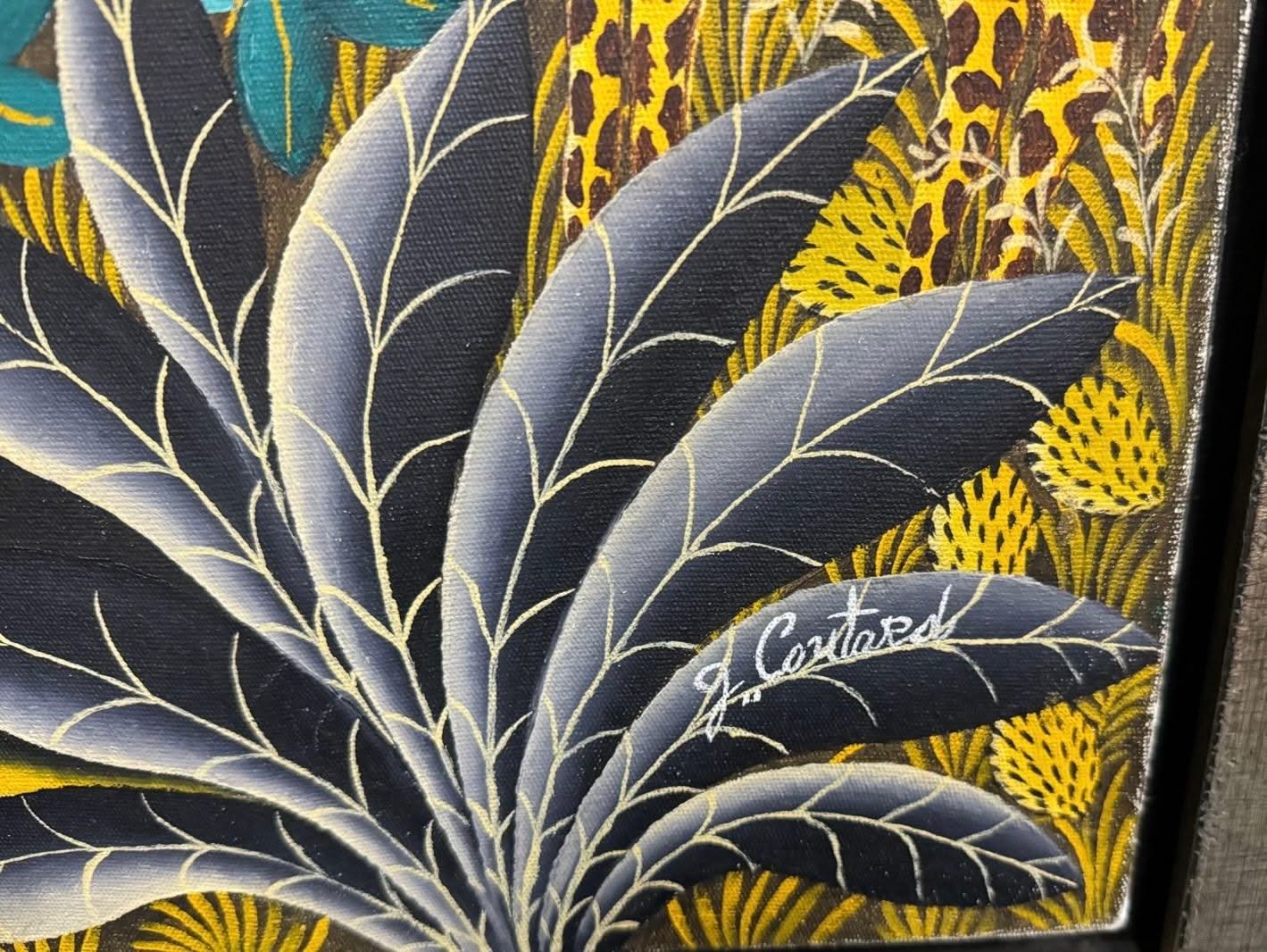 Gabriel Coutard 10"x8" Girafes & Zèbre 2017 Acrylique sur toile #J7-HA