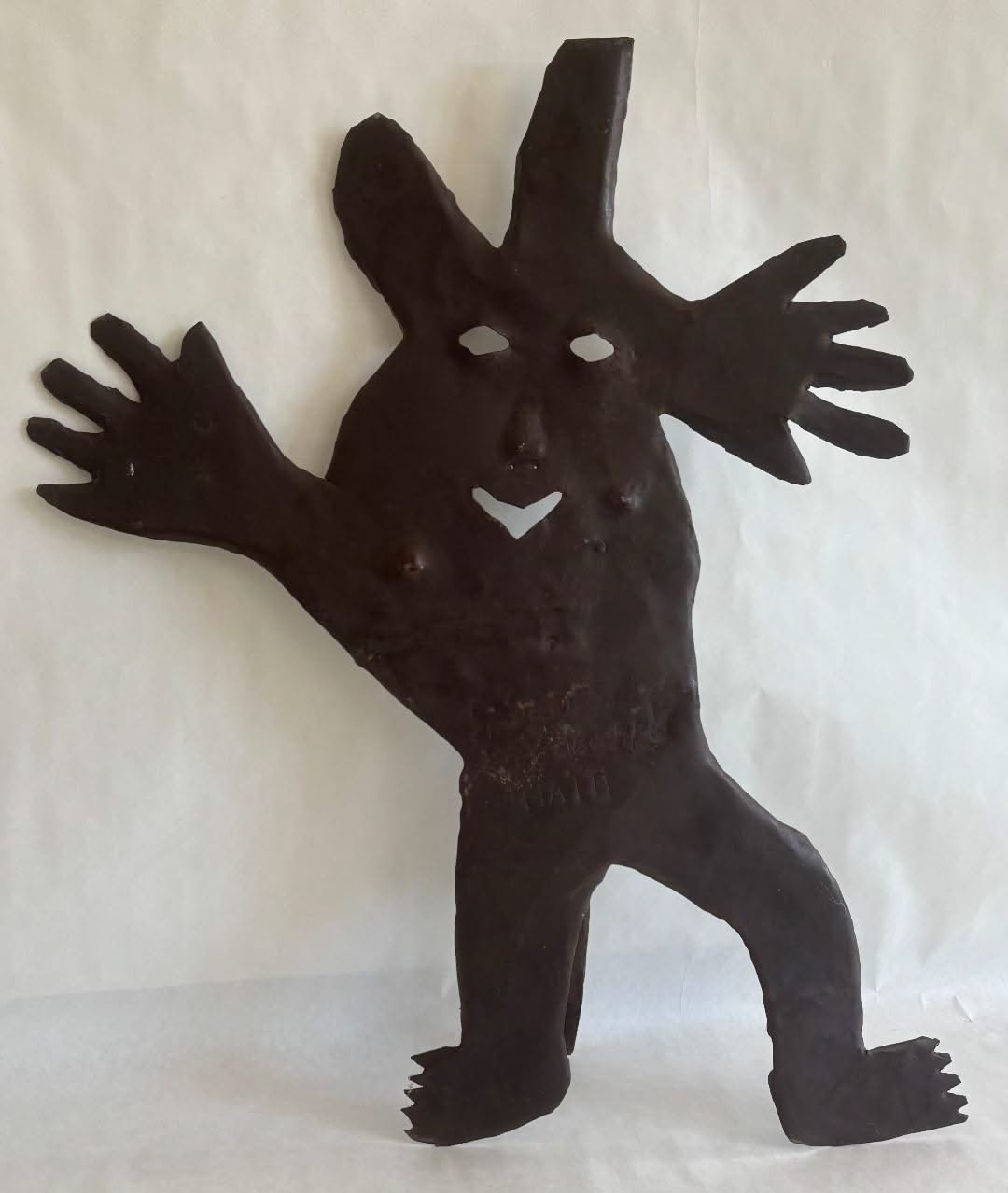 Georges Liautaud (Haïtien, 1899-1992) Sculpture en métal 13"X20" LE PAON #1GN-HA