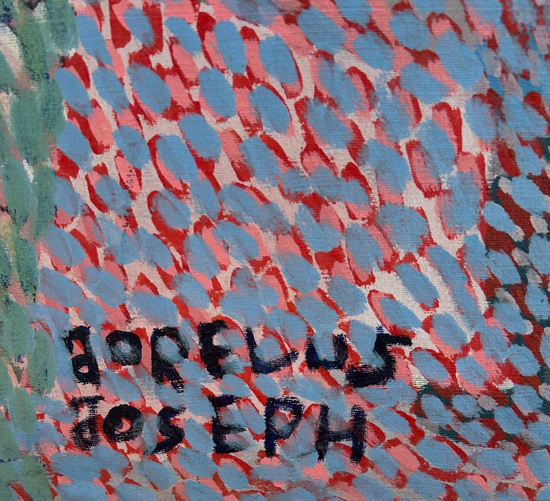 Jorelus Joseph (Haitian, 1947-2009) 30"x24" Papa Zaka Acrylic on Canvas Painting #1AK