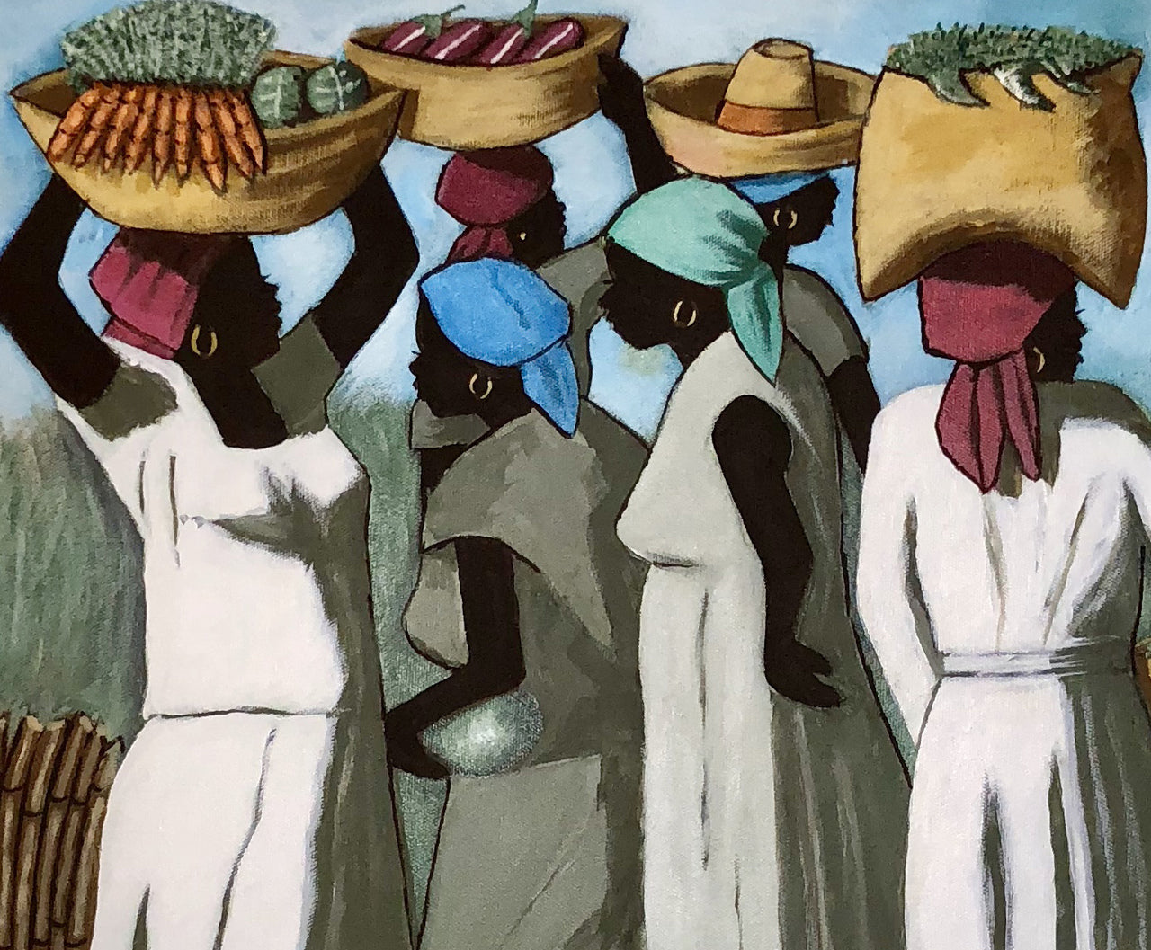 Claude Dambreville 24"x20" Negociación 2018 Acrílico sobre lienzo #16MFN