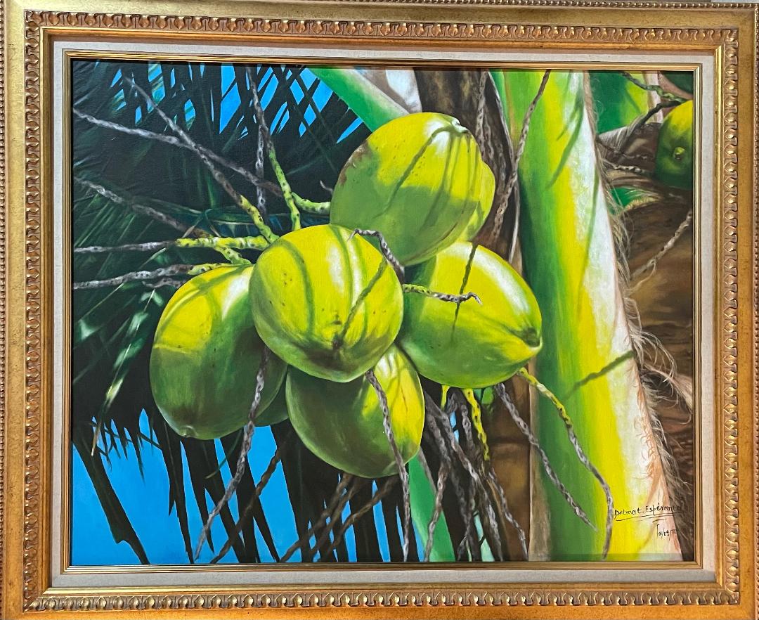 Esperanta Delmat 36"x24" Cocos de Haití 1991 Acrílico sobre lienzo #1HL