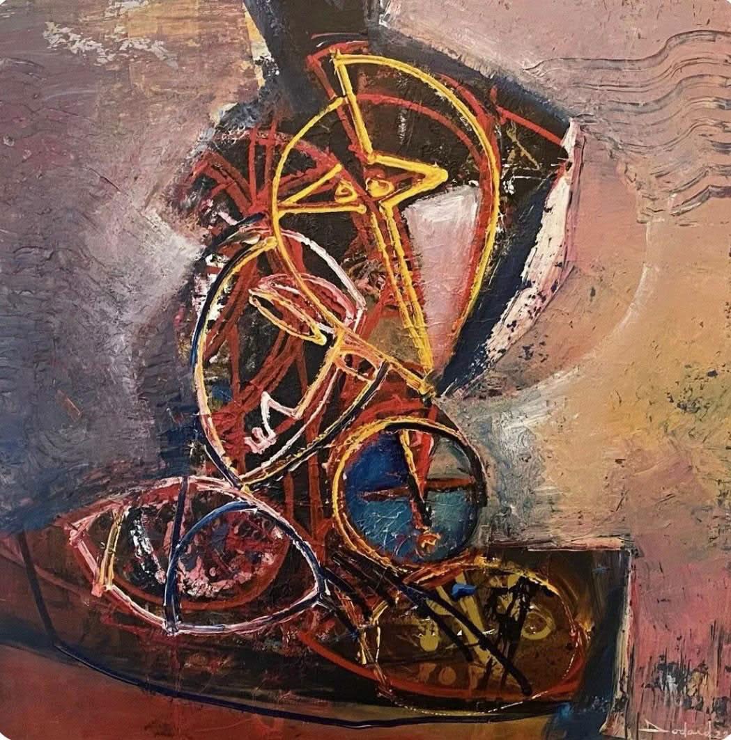 Philippe Dodard 36"x36" NID D'AMOUR 2022 Acrylique sur toile Peinture non encadrée #15JN-HA