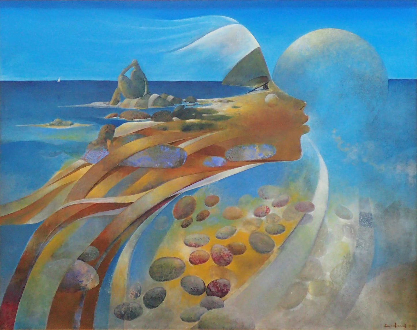 Philippe Dodard 60"x48" L'Espoir 1984 Acrylique sur Masonite #1EB