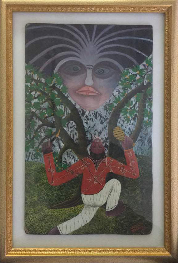 Wilmino Domond 22"x12" El aceite Vision/Dream en Masonite 2001 #4GN-HA
