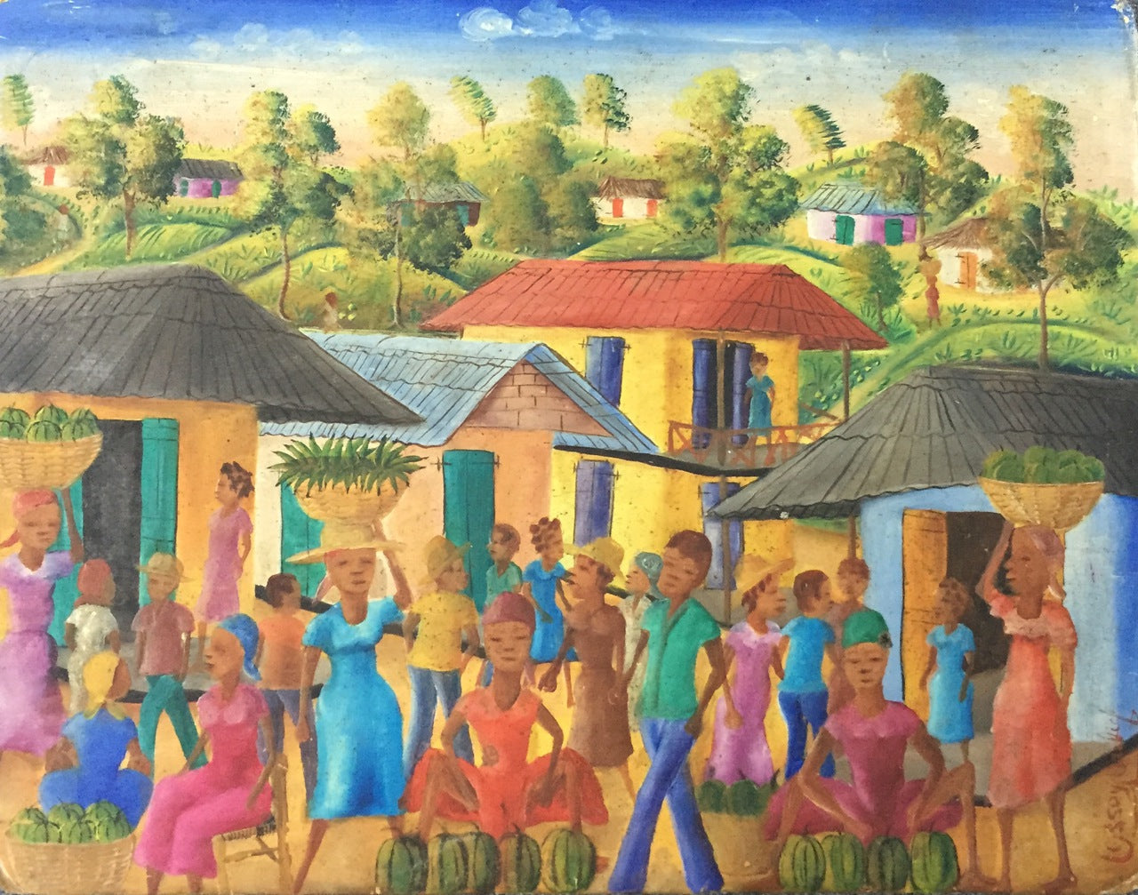 Ossey Dubic 8"x10" Escena rural Óleo sobre tablero duro #5-3-96GN-HA