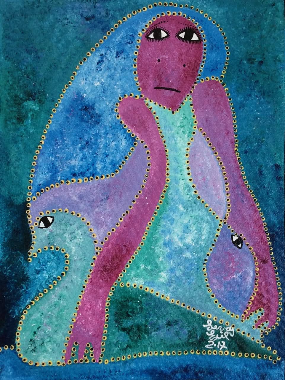 Levoy Exil 16"x12" Spirit 2017 Acrylique sur toile #7MFN