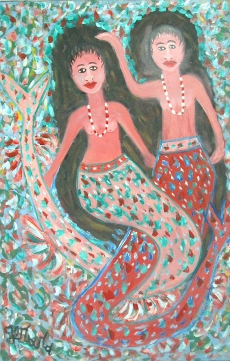 Gerard Fortune 36"x24" Sirenas 2012 Acrílico sobre Lienzo #J103-HA