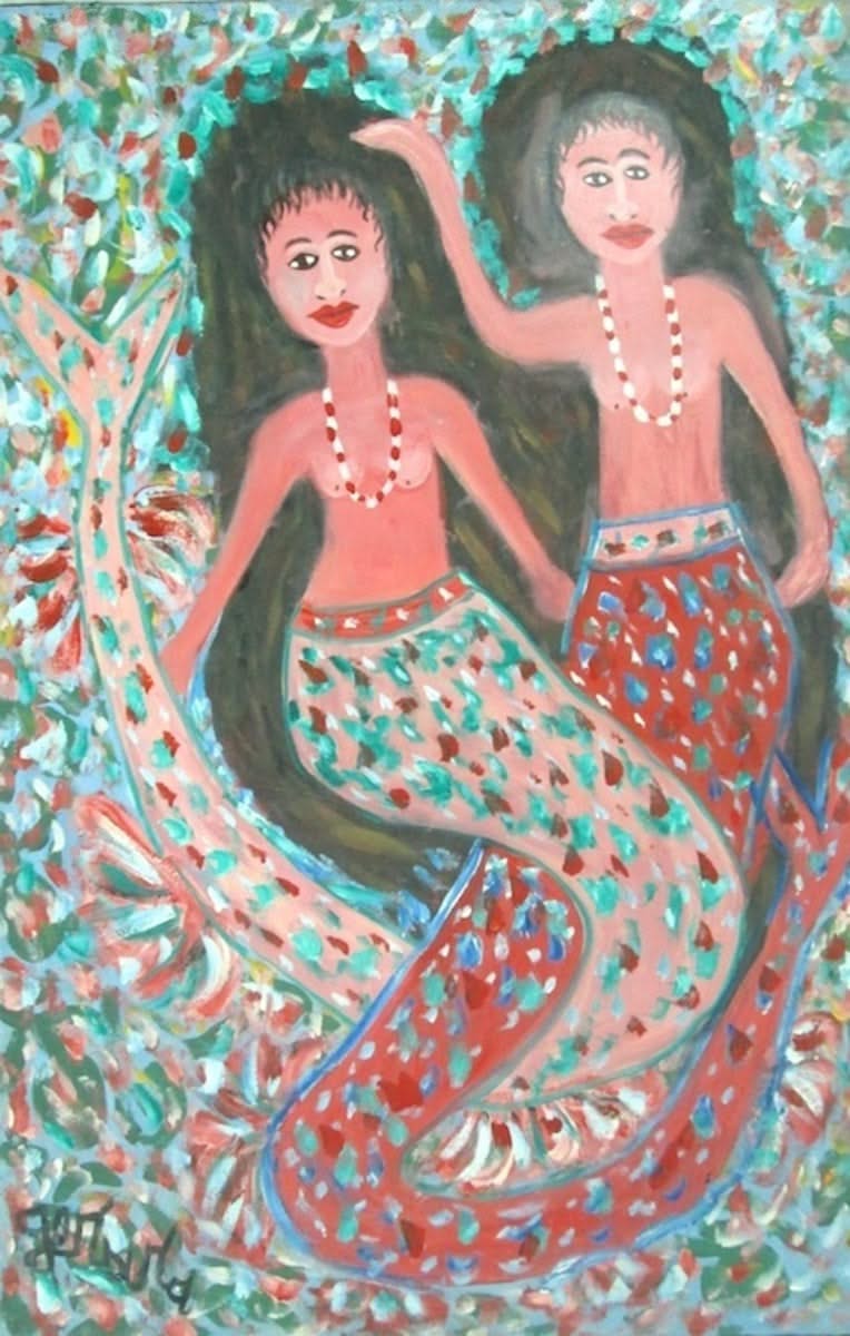 Gerard Fortune 36"x24" Sirènes 2012 Acrylique sur toile #J103-HA