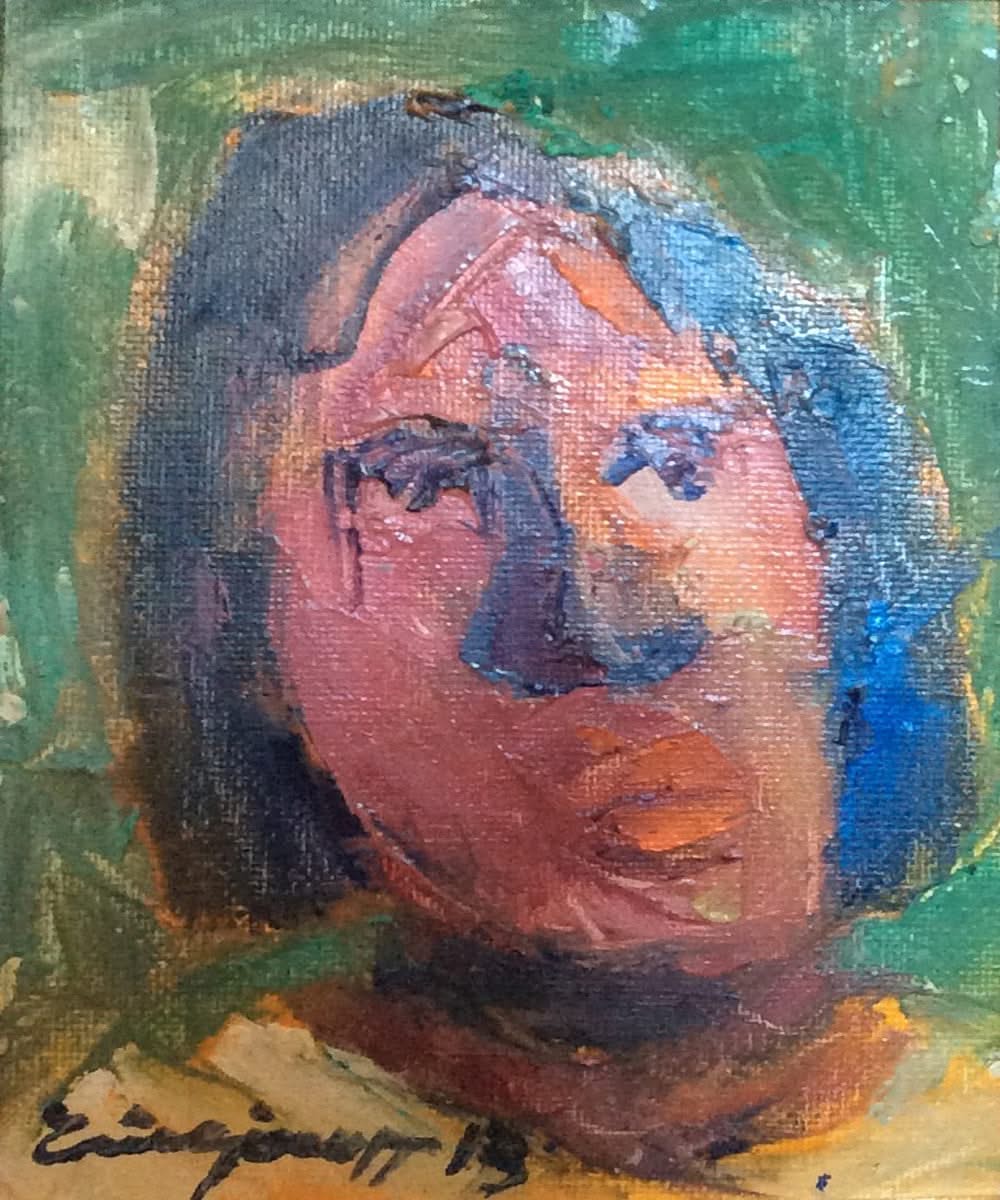 Eric Girault 7"x5" 2013 "Les Regrets d'Alicia" Oil on Board#7EG