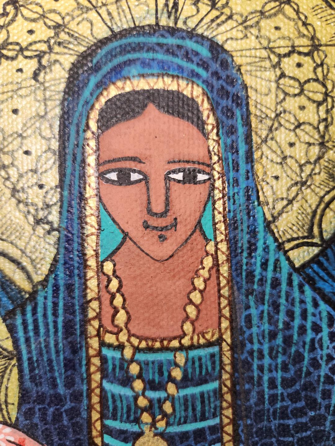 Ismael Saincilus (1940-2000) 20"x16" Madonna Óleo sobre lienzo #4-2-95MFN