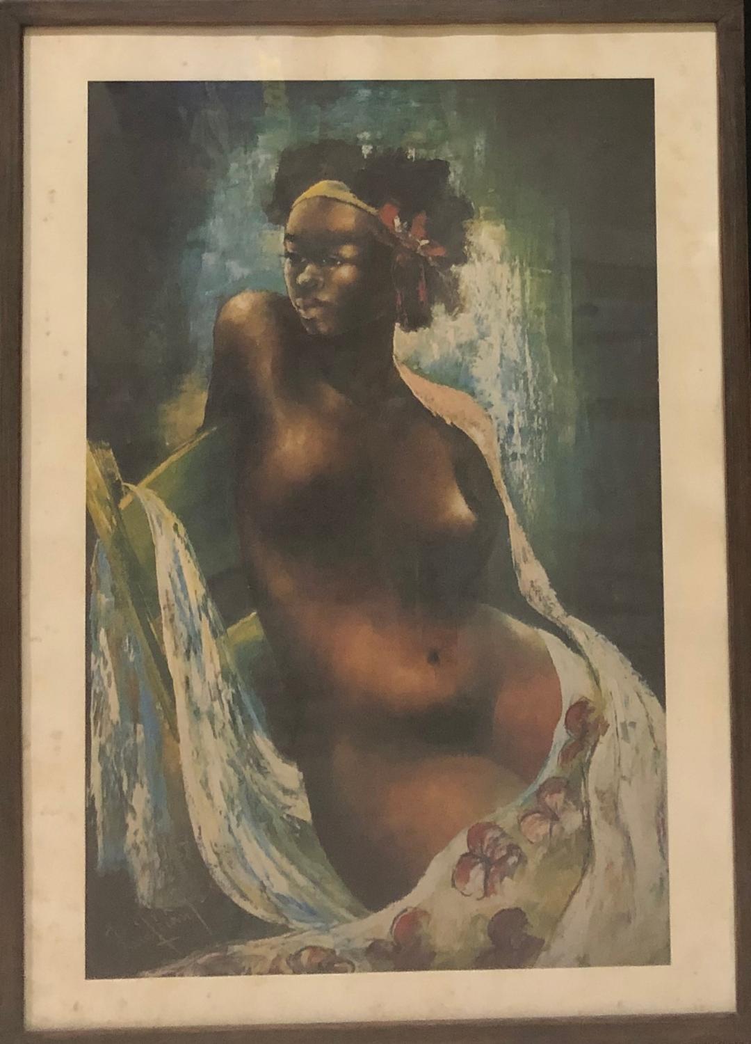 Jean-René Jérôme 24"x16" Impresión desnuda sobre papel enmarcado bajo vidrio #3FC