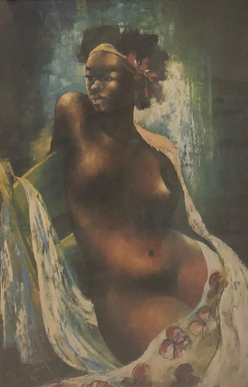 Jean-René Jérôme 24"x16" Impresión desnuda sobre papel enmarcado bajo vidrio #3FC