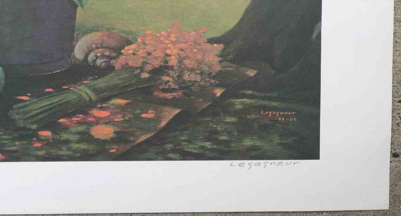 Affiche signée Jean-Claude Legagneur et édition limitée 22 3/8"x 27 1/4" édition limitée sur papier vélin