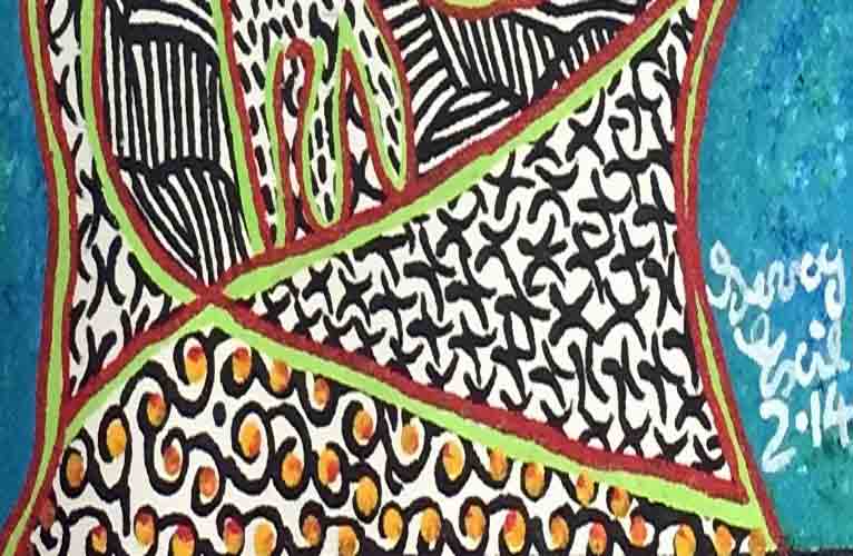 Levoy Exil 10"x8" One Tangled Spirit 2014 Acrílico sobre lienzo #1MFN