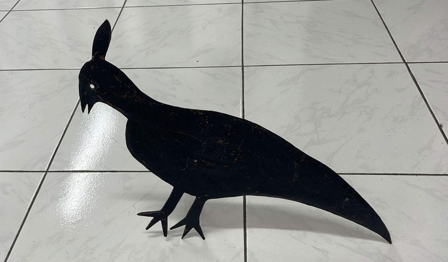 Georges Liautaud (Haïtien, 1899-1992) Sculpture en métal 13"X20" LE PAON #1GN-HA