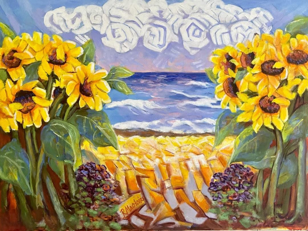 Rolande Magloire 30"x40" Tournesols 2022 Huile sur toile Peinture #7RM