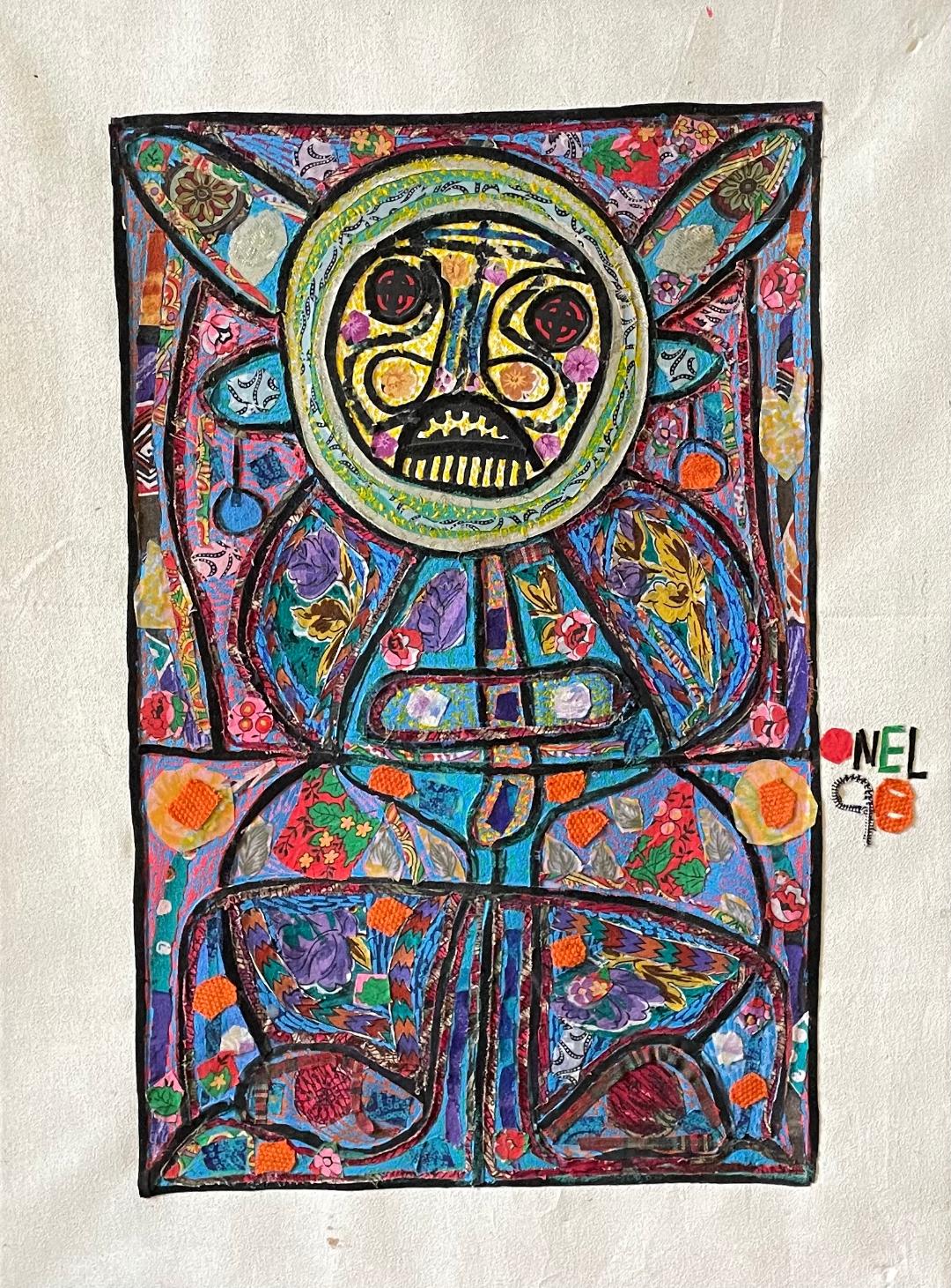 Onel (Lionel Paul) 28"x20" Spirit/Loa 1998 Técnica mixta #1MFN