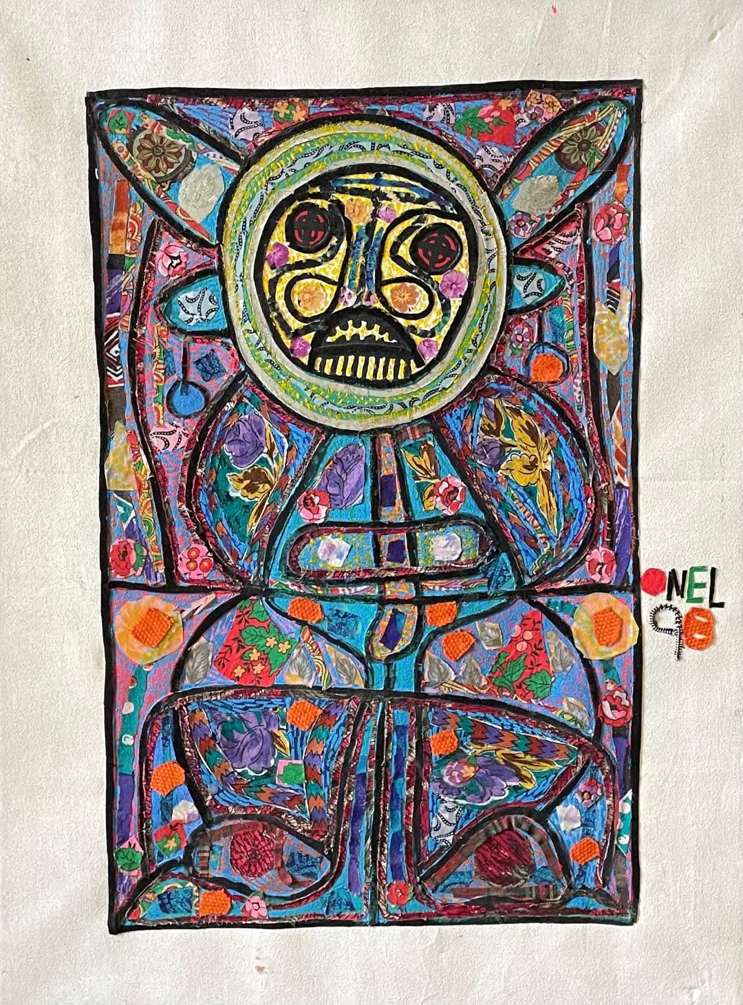 Onel (Lionel Paul) 28"x20" Spirit/Loa 1998 Technique mixte #1MFN