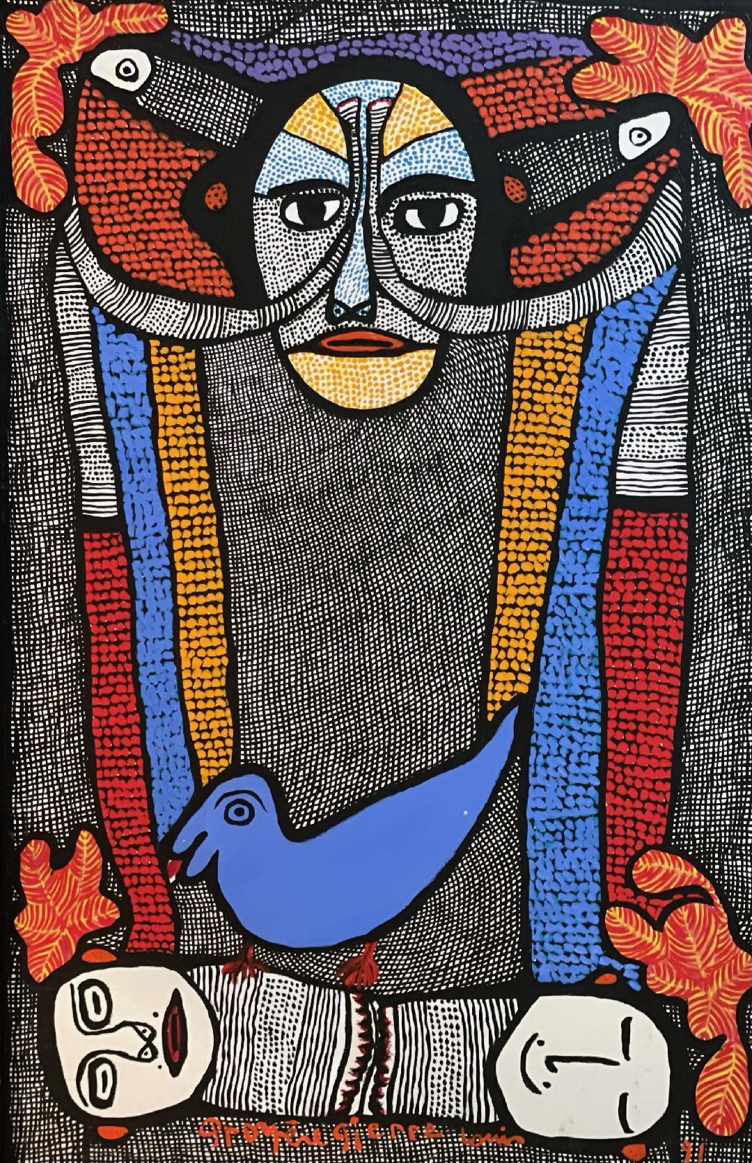Prospere Pierre-Louis (1947-1995) 30"x20" Loas Acrílico sobre Lienzo #1HL