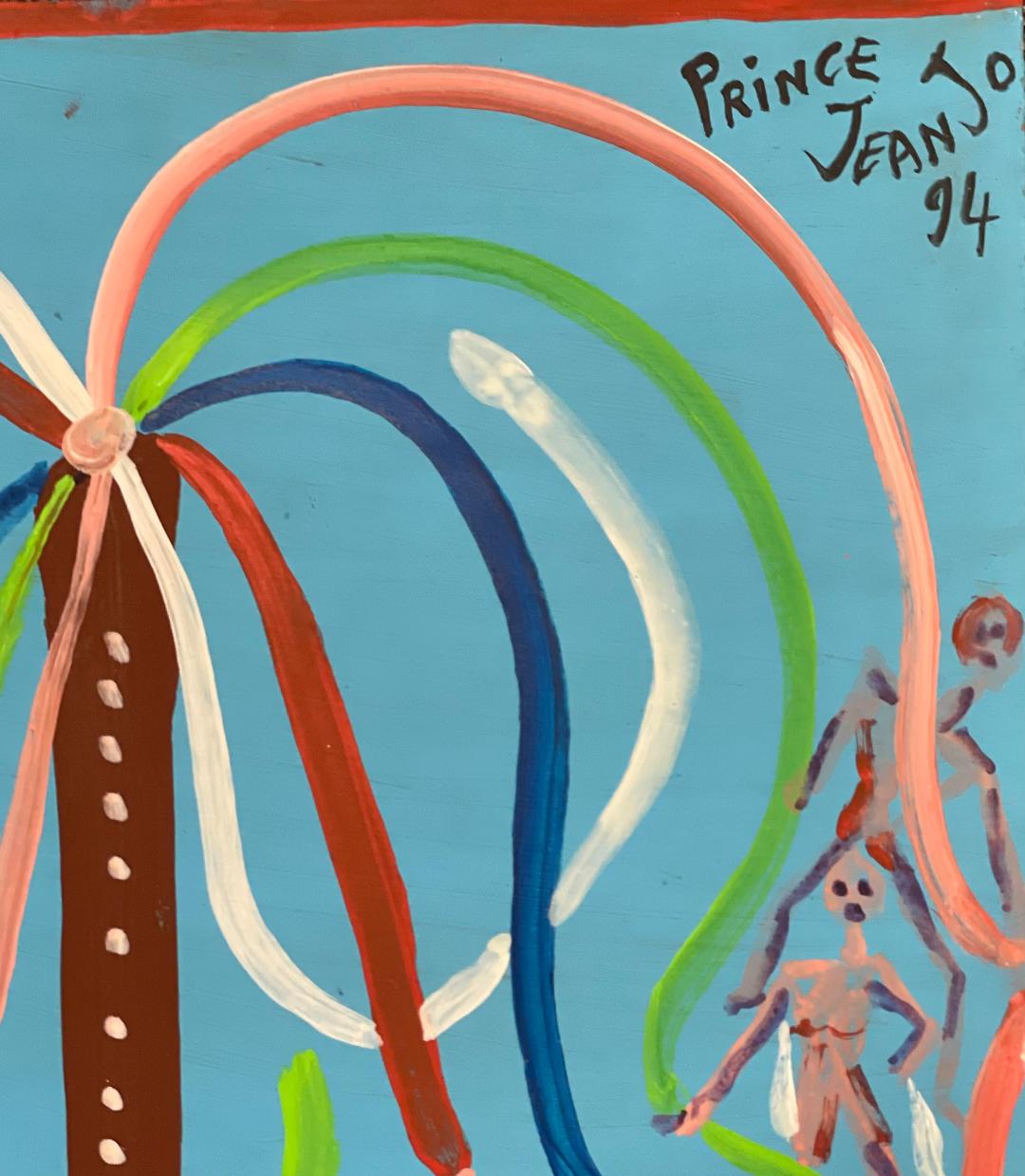 Prince Jean Jo (Haitian, 1948-1996) 16"x12" Carnival 1994 Acrylic on Board #2MFN