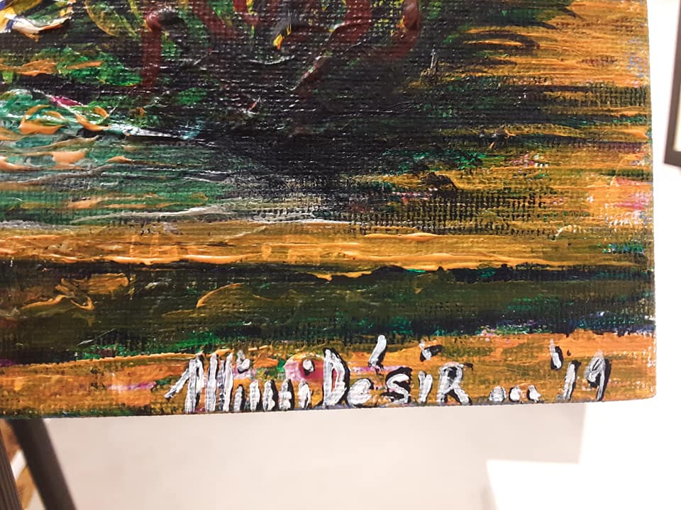 Mimi Desir 16"x20" Reality N Dream 2019 Pintura acrílica sobre lienzo #1MD