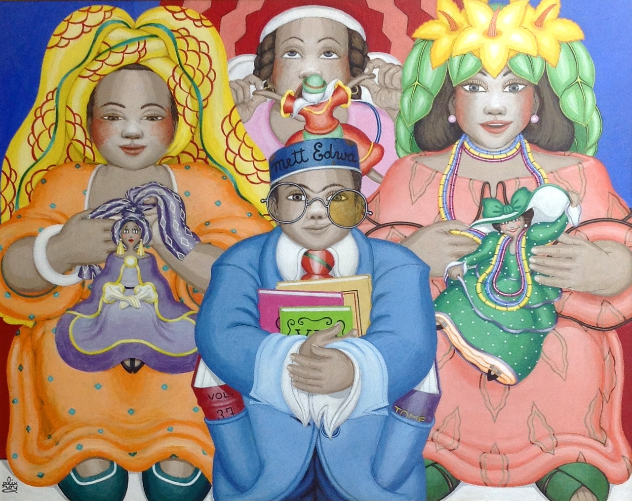 Alix Roy 30"x36" Mett Edwa Acrílico sobre lienzo #2715GN-HA