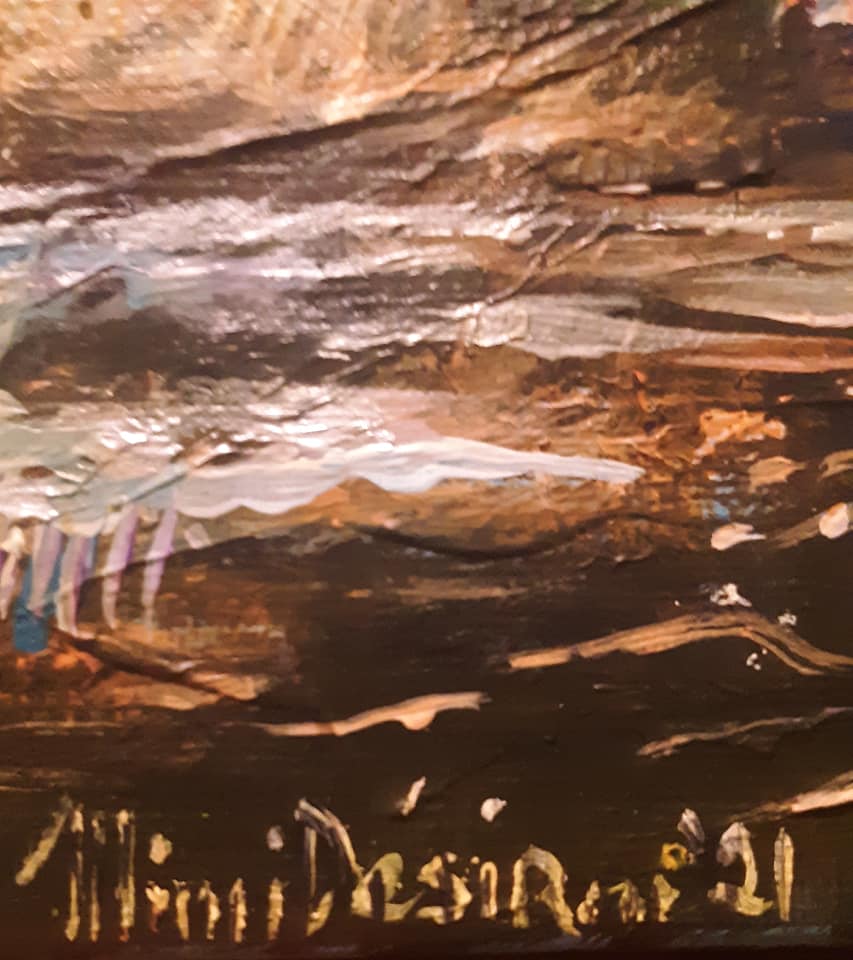Mimi Desir 20"x16" Hombre rural/Neg Nan Bouk 2021 Acrílico sobre lienzo Pintura #2MD