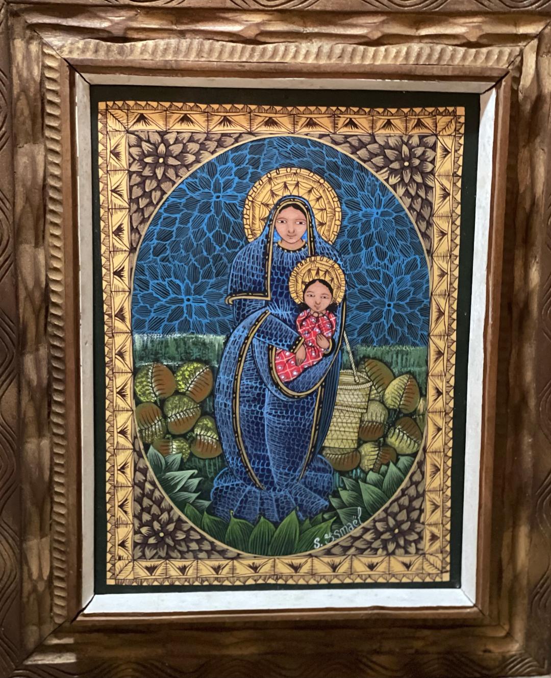 Ismael Saincilus (1940-2000) 16"x12" La dama de Altagracia Óleo sobre lienzo#1HL