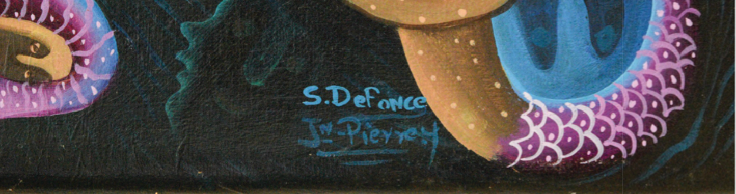 Yves Jean-Pierre & S. Desence 15"x20" Huile de combat sous-marin sur toile #1PM