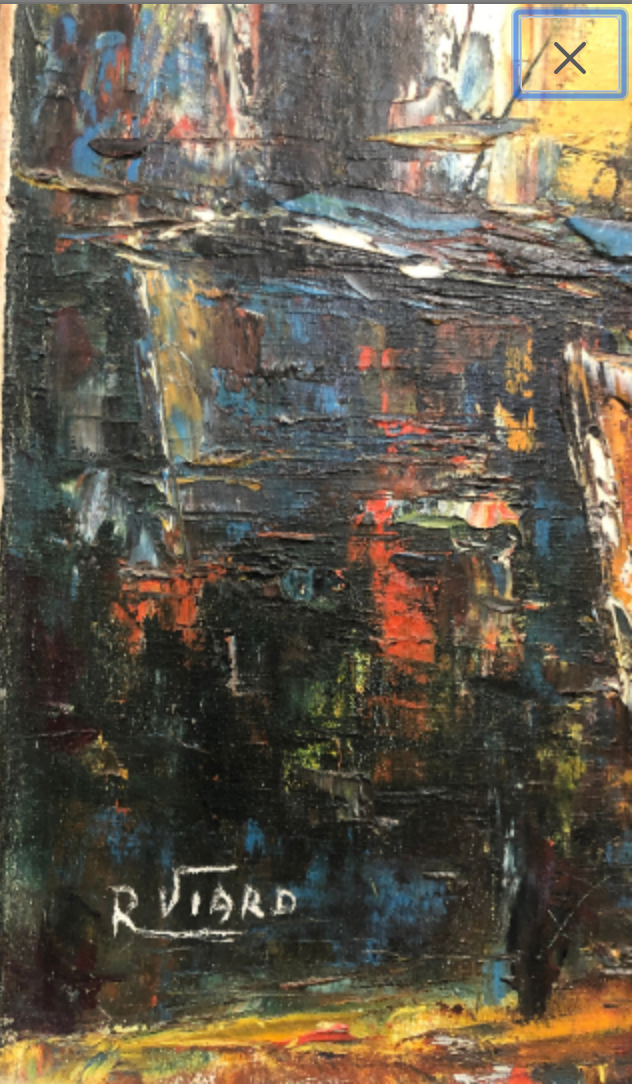 Raoul Viard (1921-1984) 24"x16" Marino Óleo sobre lienzo #1MFN
