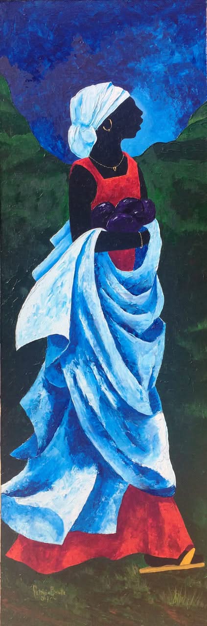 Patricia Brintle 48"x16" Saison Cayemite II 2017 Acrylique sur Masonite #6PB