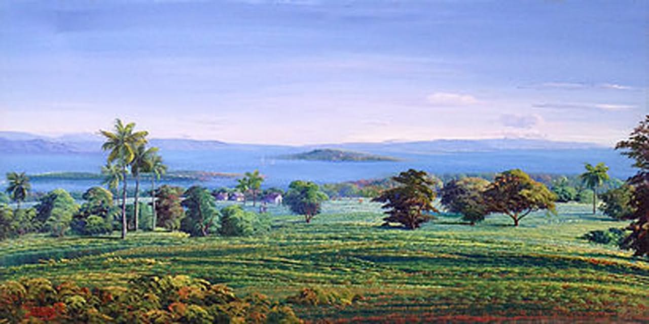 Jean Adrien Seide 24"x48 » Paysage Acrylique sur toile #9964