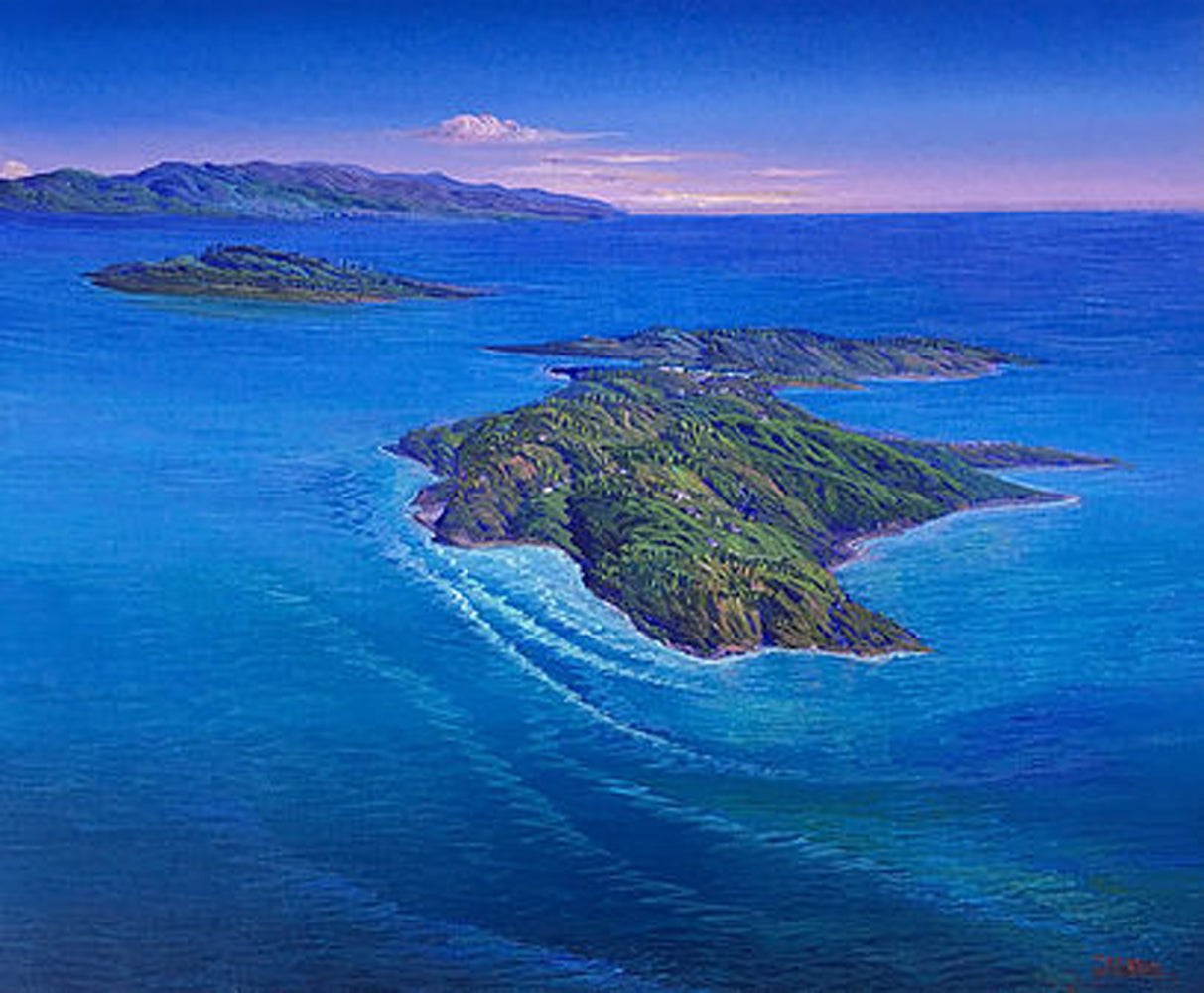 Jean Adrien Seide 20"x24" Islas Acrílico sobre lienzo #1508-GN-HA