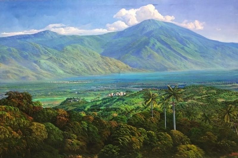 Jean-Adrien Seide 48"x72" Paisaje y Montañas Acrílico sobre Lienzo #J75-HA