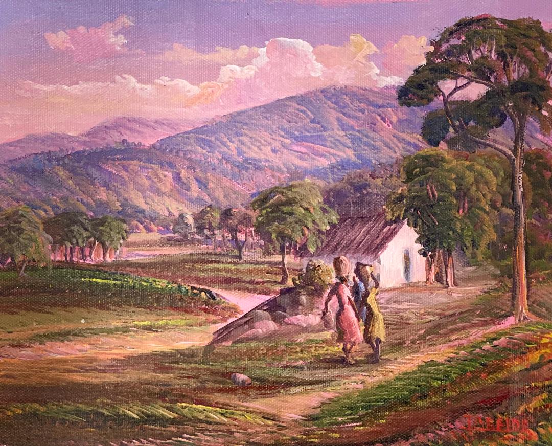 Jean Adrien Seide 8"x10" Going Home At Sunset 2022 Pintura acrílica sobre lienzo #30MFN
