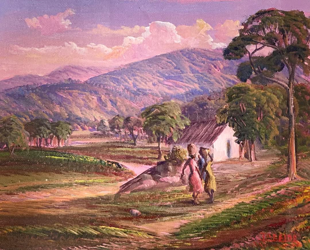 Jean Adrien Seide 8"x10 » Going Home At Sunset 2022 Acrylique sur toile Peinture #30MFN