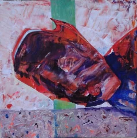 Pascal Smarth 10"x10" Envolee- Etude#5 Acrylique sur Toile 2014