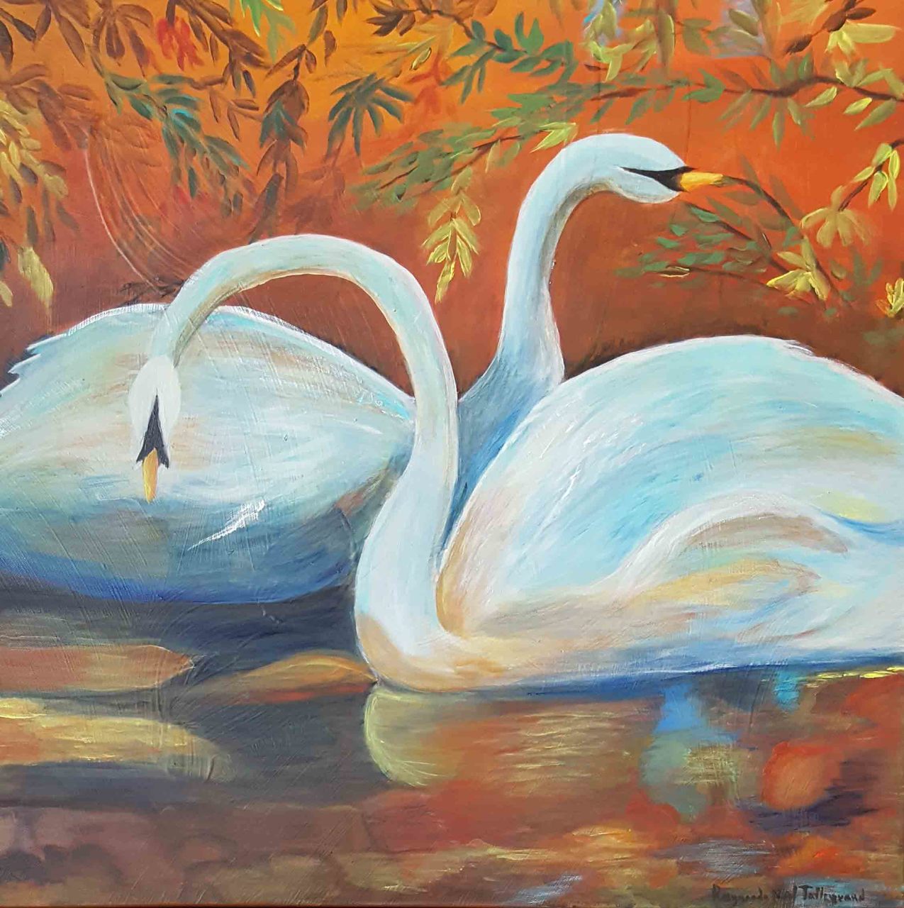 Raymonde Talleyrand 20"x24" El amor está en el aire 2018 Acrílico sobre lienzo #21RT