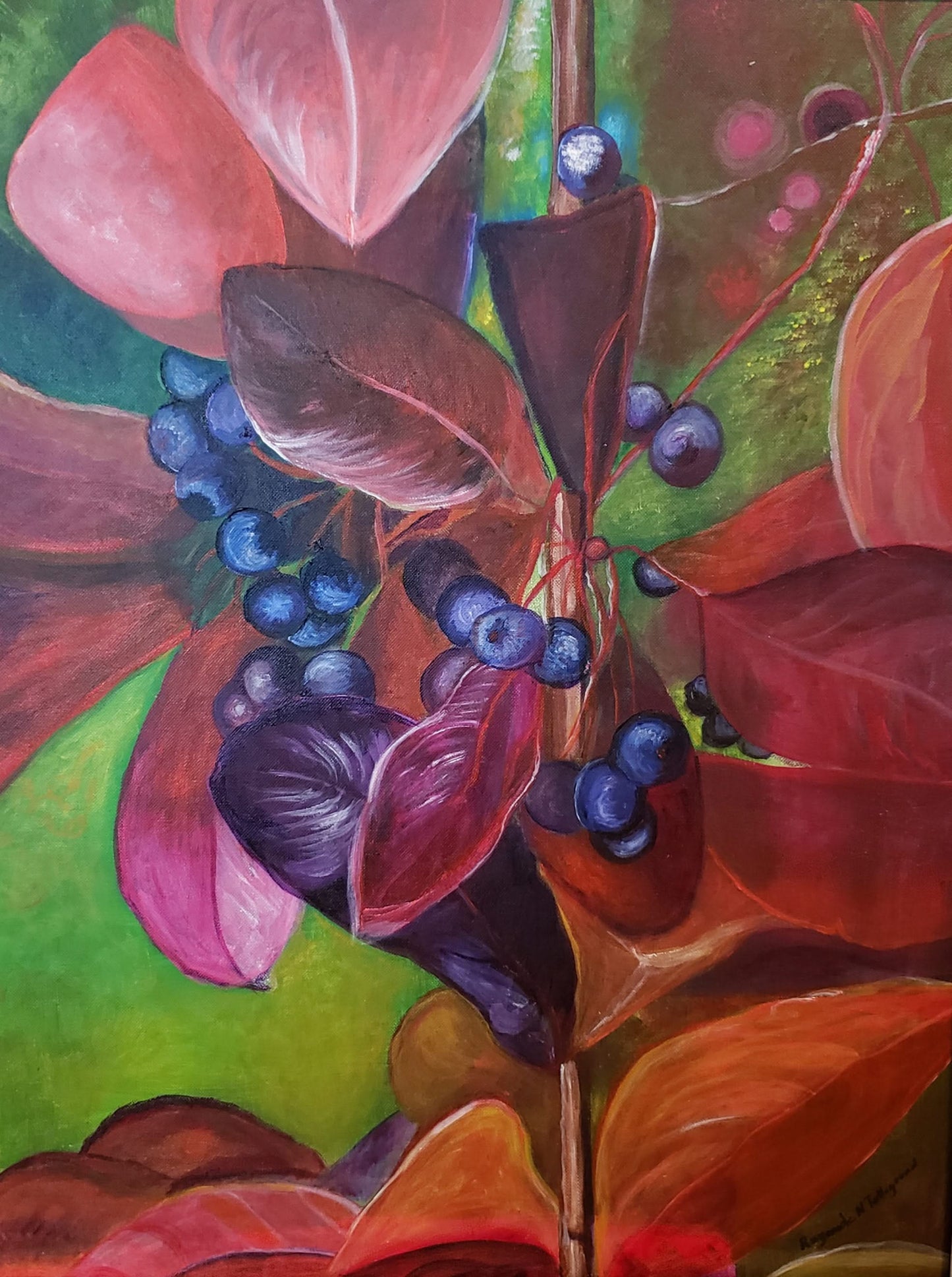 Raymonde Talleyrand 28"x22" Vibrance dans la nature Acrylique sur toile #22TR