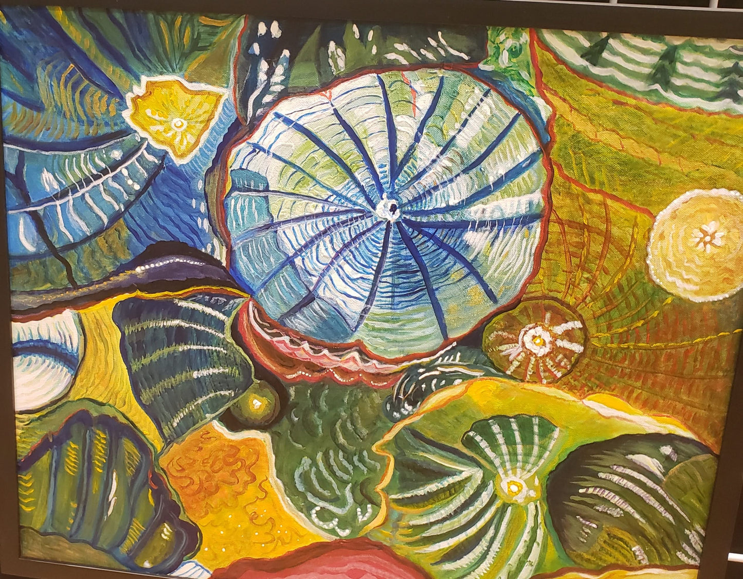 Raymonde Talleyrand 20"x24 » Motifs en acrylique lumière et ombre sur toile #23TR
