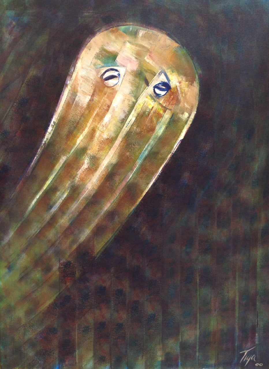 Jean-Claude Garoute- Tiga (1935-2006) 40"x30" Sin título Óleo sobre lienzo #2010GN-HA