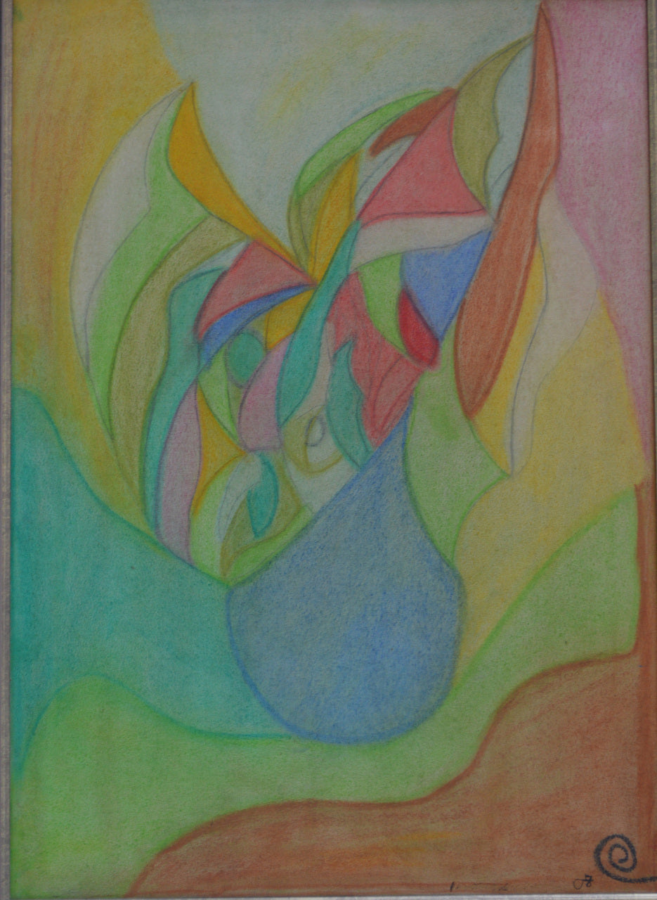 Dimitri Wiener (ASGARD) 24"x30" Compañerismo Tiza Pastel sobre Lienzo #3CWD