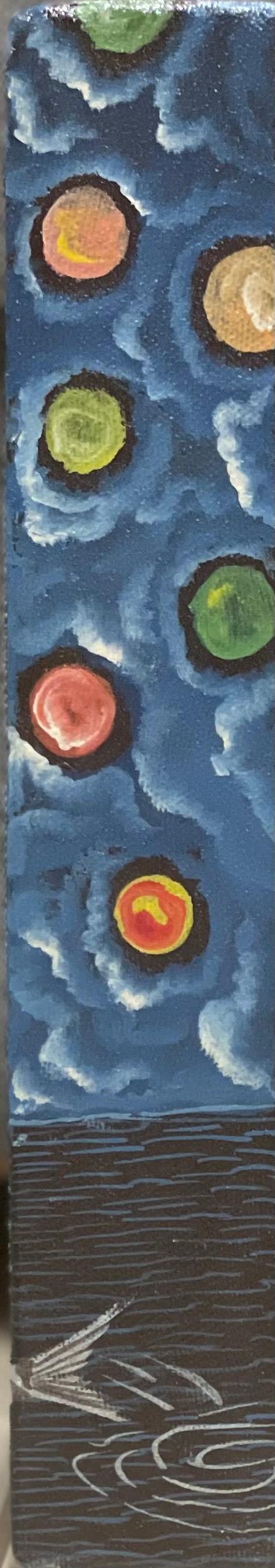 Frantz Zephirin 10"x10"x2" Offrandes aux Trois Erzulies 2021 Acrílico sobre lienzo Bordes pintados a mano #4MFN
