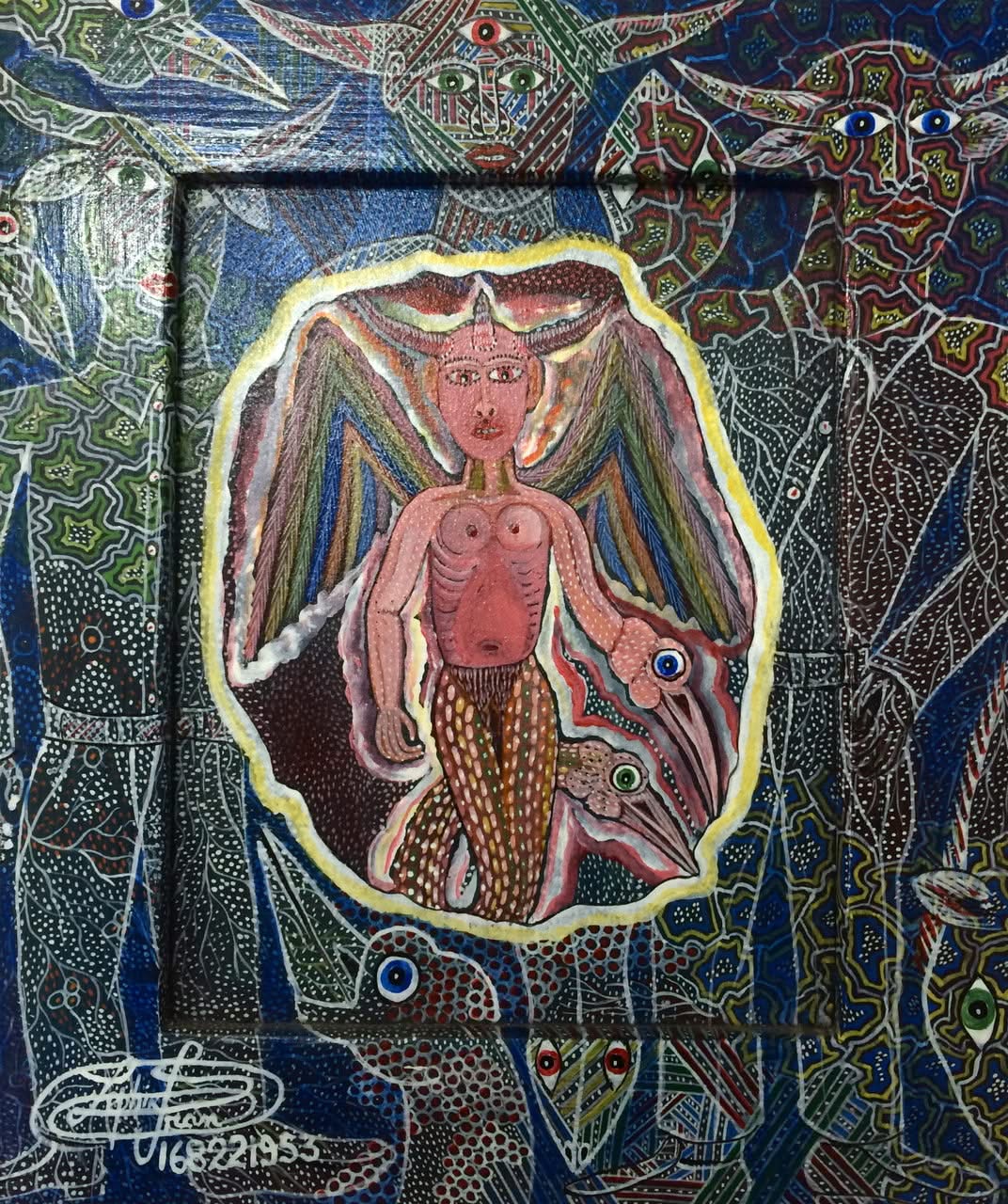 Frantz Zephirin 11"x14" Nude Evil Oil on Canvas #1400GN-HA
