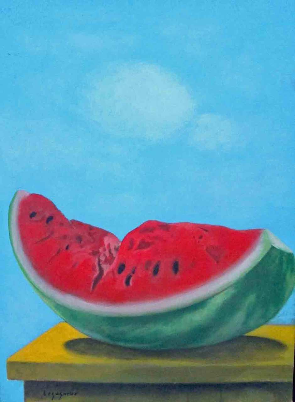 Jean-Claude Legagneur 23 ½"x20" Pastèque Acrylique sur Toile #J26-HA