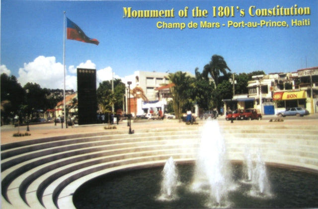 Postal haitiana: Monumento a la Constitución de 1801 - Champs de Mars en PAP, Haití